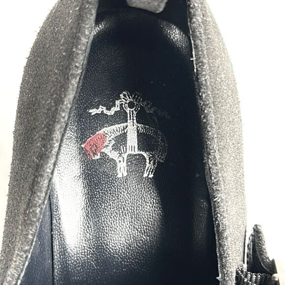 Brooks Brothers Charcoal Gray Suede Monk Strap Heels Booties made in Italy 6,5 - Picture 13 of 15